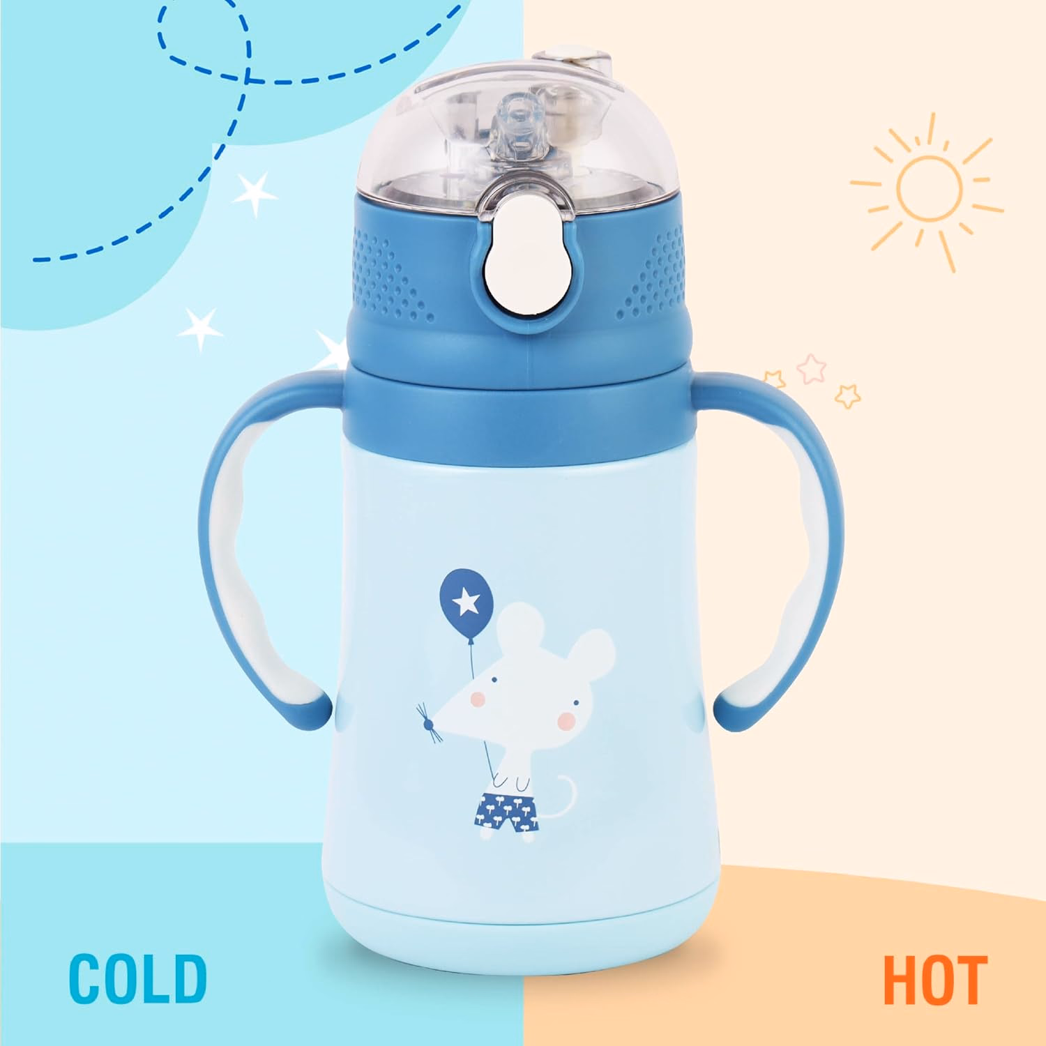 Cello - Doodle Kids Flask - Stainless Steel