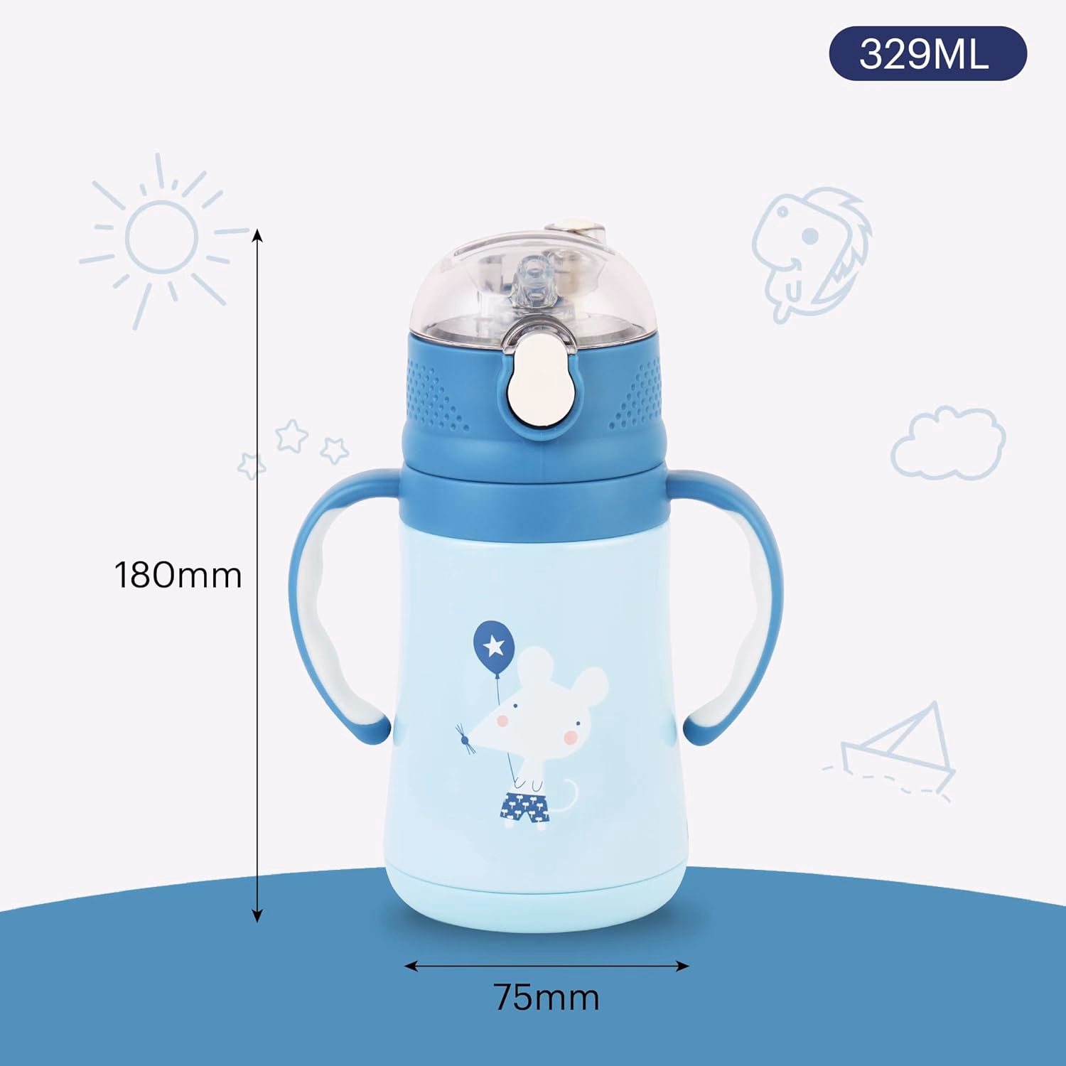 Cello - Doodle Kids Flask - Stainless Steel