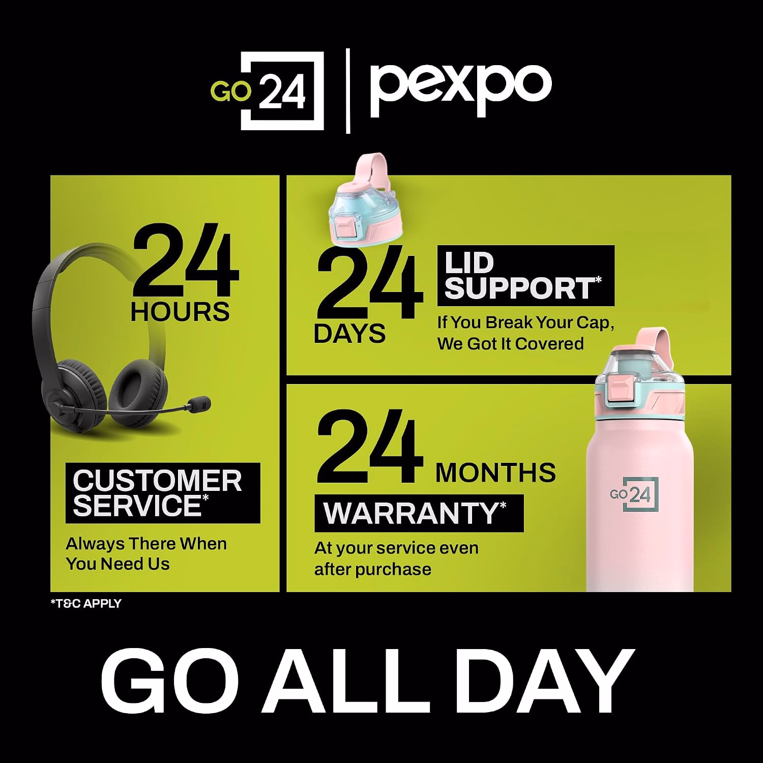 Pexpo - Amaze - Hot & Cold - Insulated Stainless Steel - Water Bottle