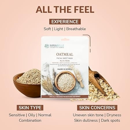 Mirabelle - Oatmeal - Facial Sheet Mask