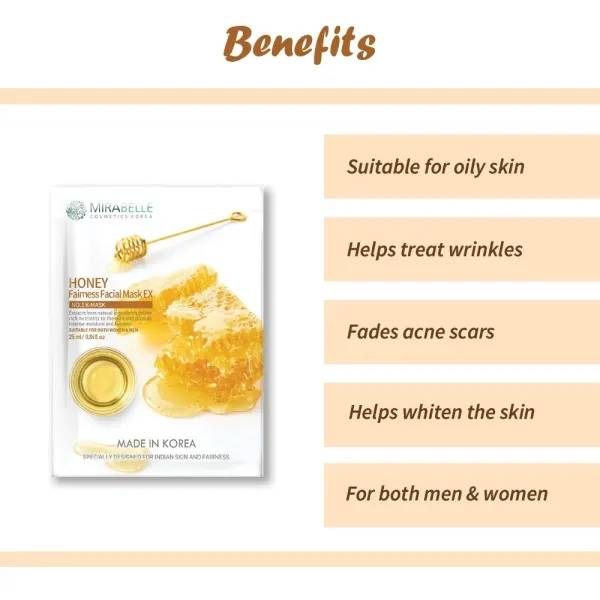 Mirabelle - Honey - Facial Sheet Mask