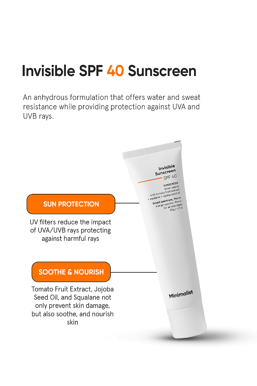 MINIMALIST - INVISIBLE SUNSCREEN SPF 40 - SUNSCREEN