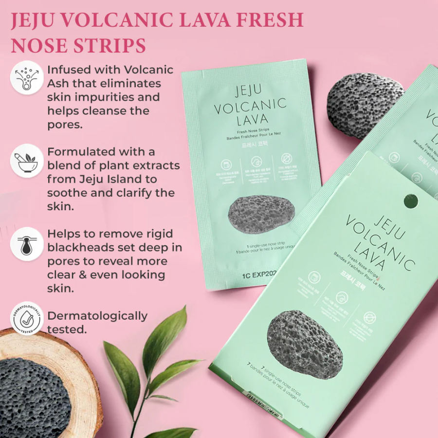 THE FACE SHOP - Jeju Volcanic Lava Fresh - Nose Strips
