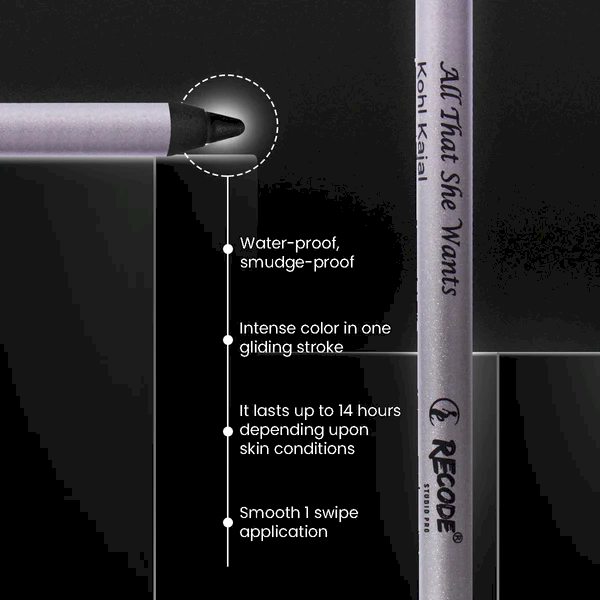 Recode - White - All That She Wants - Kohl Kajal Pencil