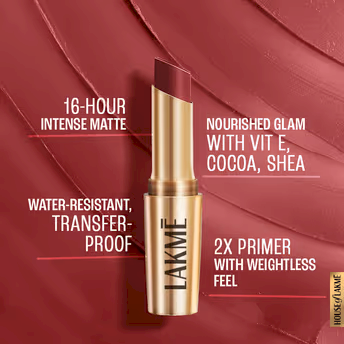 Lakme - 9 To 5 Powerplay Priming Matte - Lipstick - MR5