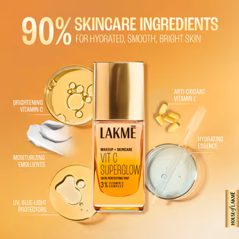 Lakme 9 To 5 - Powerplay Priming Foundation - W180 - WARM NATURAL