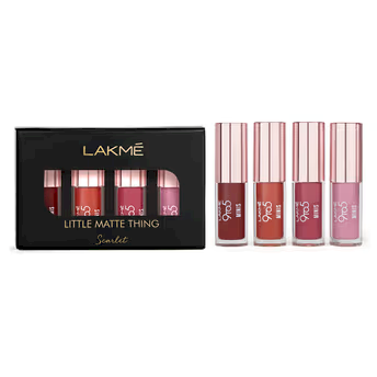 LAKME 9TO5 PRIMER + MATTE LIQUID LIPSTICK - MINIS - SCARLET
