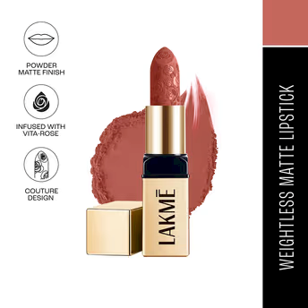 Lakme - Rouge Bloom Powder Matte Lipstick - Nude Nectar 201