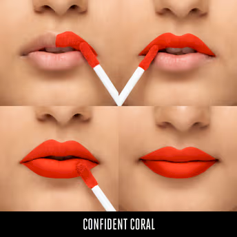 Lakme 9to5 Primer + Matte Liquid Lip Color - MO1 Confident Coral