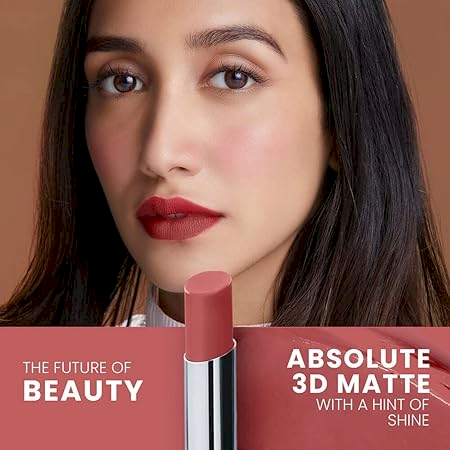Lakme Unreal 3D Slim Bullet Lipstick, Matte Finish, British Brown