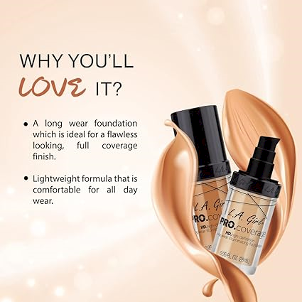 L.A Girl - White-lightener - Pro Coverage - HD Illuminating Liquid Foundation