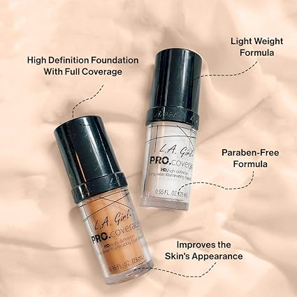 L.A Girl - White-lightener - Pro Coverage - HD Illuminating Liquid Foundation