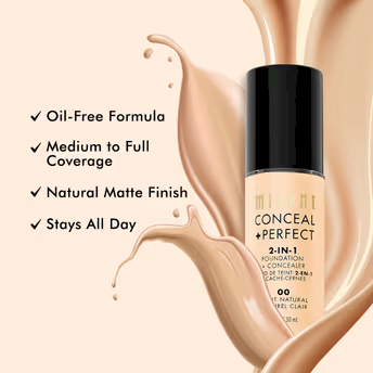 MILANI CONCEAL + PERFECT 2-IN-1 FOUNDATION + CONCEALER - 00 LIGHT NATURAL