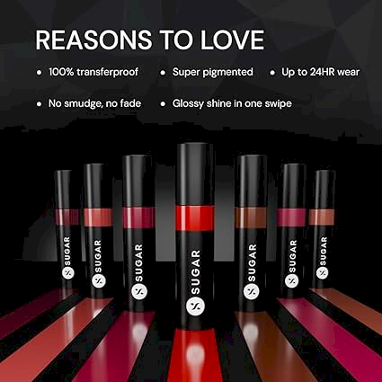 SUGAR Partner In Shine Transferproof Glossy Lipstick - 06 Rouge Rueda