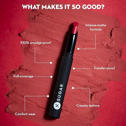 SUGAR Matte Attack Transferproof Lipstick - 10 Depeach Mode (Peach)