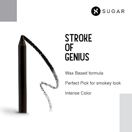 SUGAR Stroke Of Genius Heavy Duty Kohl With Free Sharpener - 01 Back To Black
