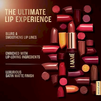 LAKME - ULTIMATE GLAM SATIN MATTE Lipstick - Petal Nude (Matte)