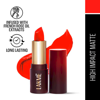 Lakme Cushion Matte Lipstick - RED BOMBSHELL