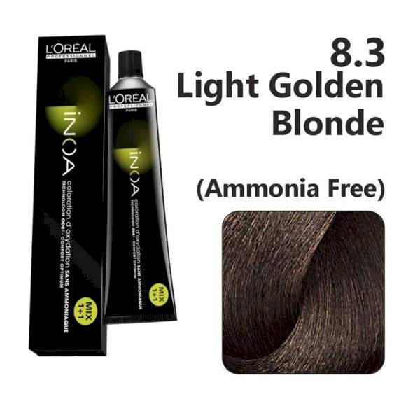 L'OREAL PROFESSIONEL PARIS - INOA - 8.3 LIGHT GOLDEN BLONDE - PERMANENT COLOR