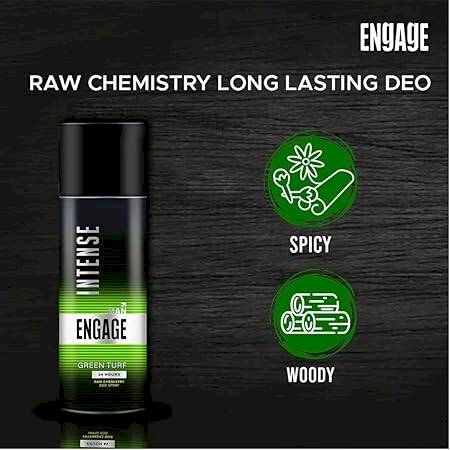 ENGAGE - INTENSE - GREEN TURF - 24 HRS - RAW CHEMISTRY - DEO SPRAY - MAN