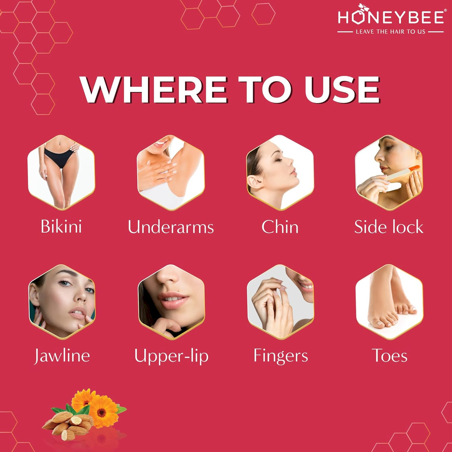 HONEYBEE - STRIPLESS - WAX IN A PAN - FOR FACE & SENSITIVE AREAS - EASY - TO - USE