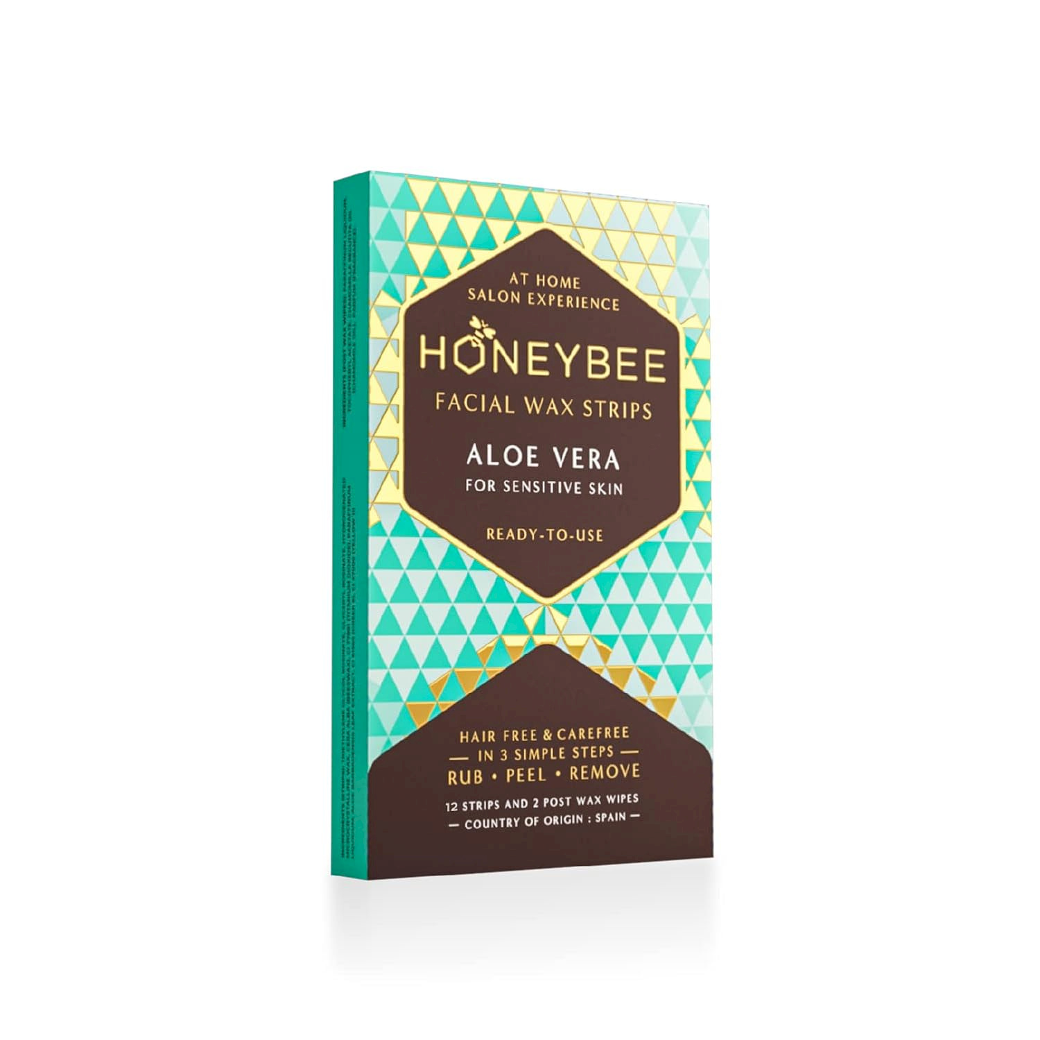 HONEYBEE - WAX STRIPS - FACIAL - ALOE VERA FOR SENSITIVE SKIN - READY - TO - USE