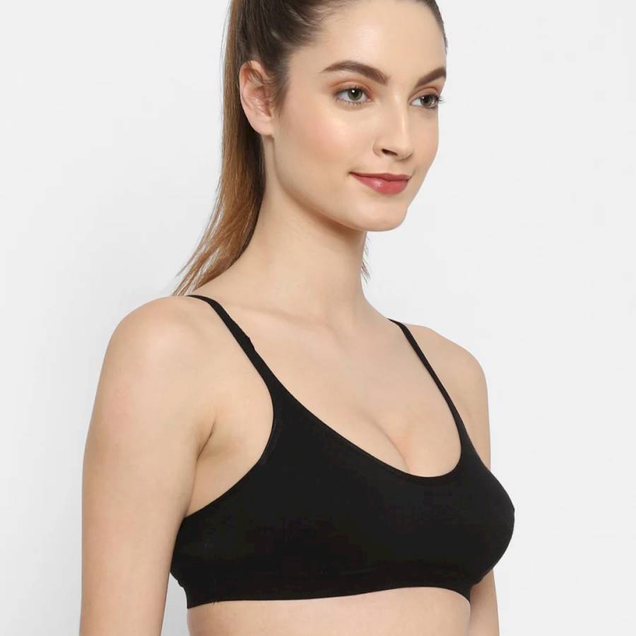 FLORET - POEM - BLACK - SPORTS BRA