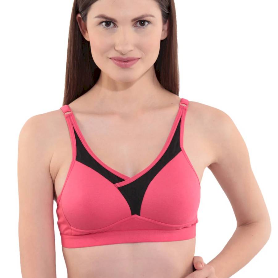 FLORET - PADDED SPORTS BRA - TOMATO