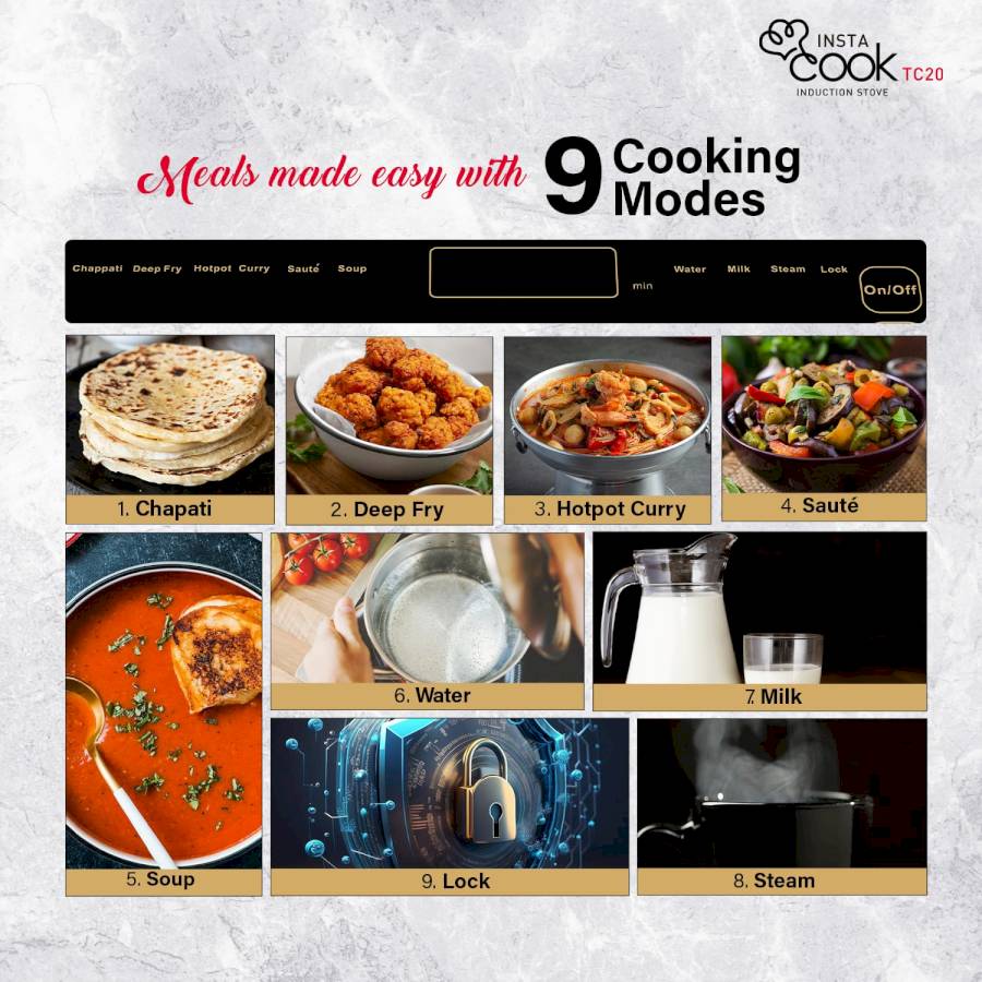 HAVELLS - INSTA COOK - INDUCTION COOK -TC20 - 2000W