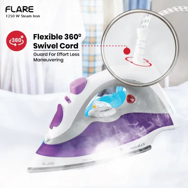 HAVELLS - FLARE - 1250 W - STEAM IRON