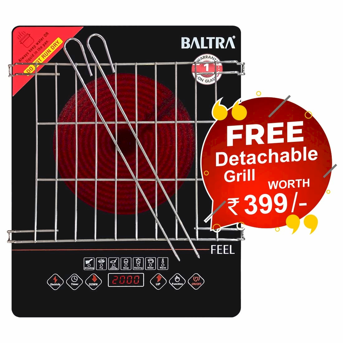 BALTRA - FEEL BIC 114 - ELECTRIC INFRARED COOKER