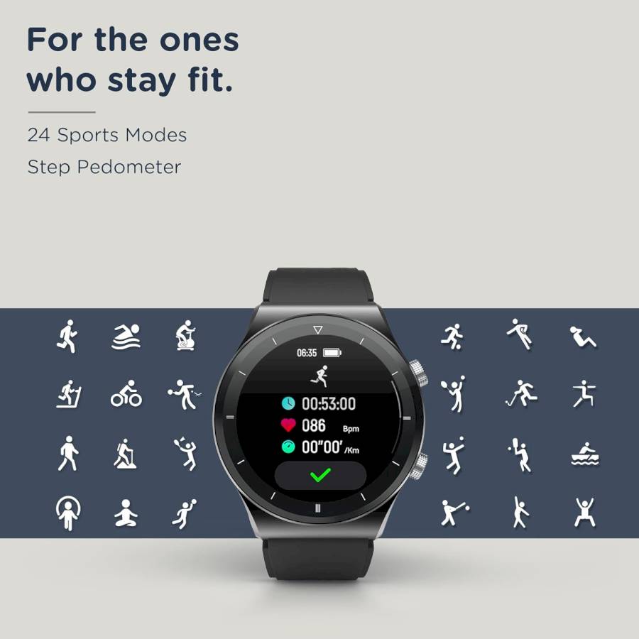 PEBBLE - REVO SMART WATCH - BLACK