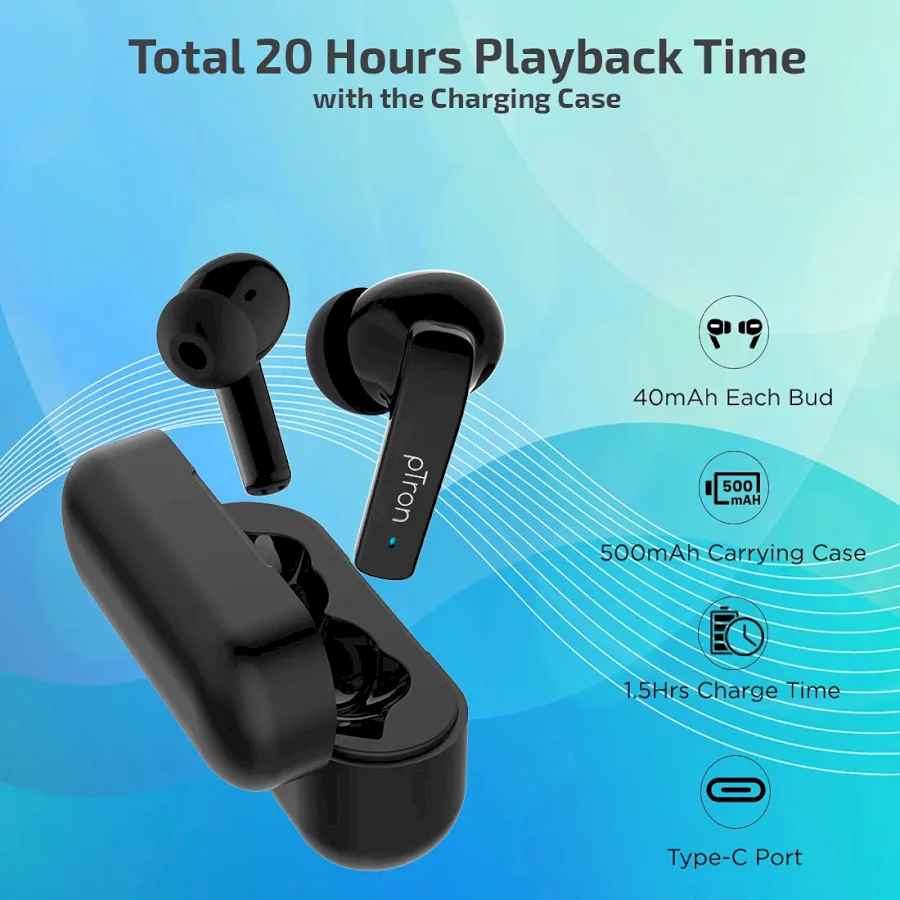 PTRON - BASSPODS 992 - ANC TRUE WIRELESS EARBUDS