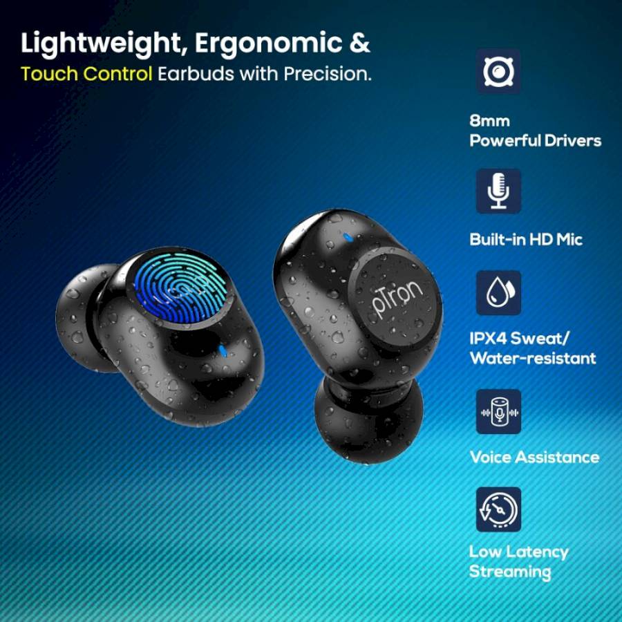 PTRON - BASSPODS 991 - TRUE WIRELESS STEREO EARBUDS
