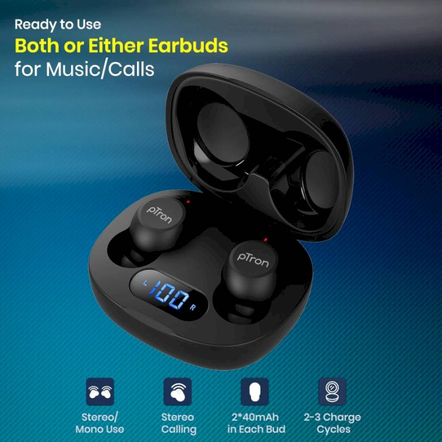 PTRON - BASSPODS 991 - TRUE WIRELESS STEREO EARBUDS