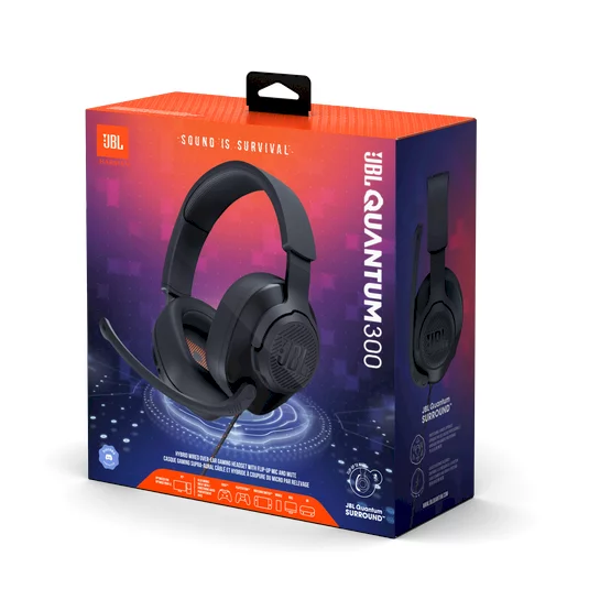 JBL - QUANTUM 300 - WIRED OVER-EAR GAMING HWADSETS WITH MIC