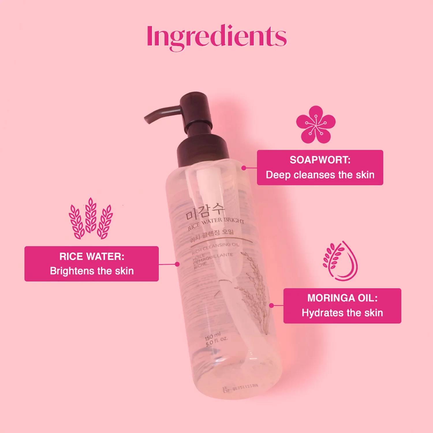 The Face Shop -Rice Water Bright Rich - Cleansing Oil