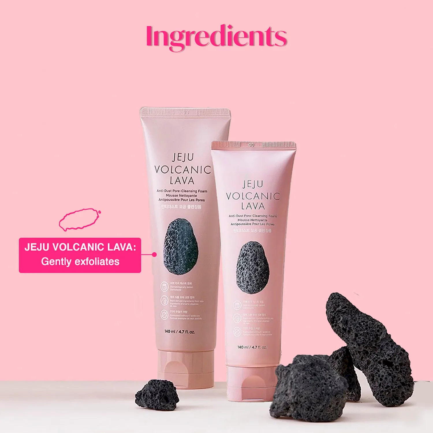 THE FACE SHOP - Jeju Volcanic Lava - Cleansing Foam