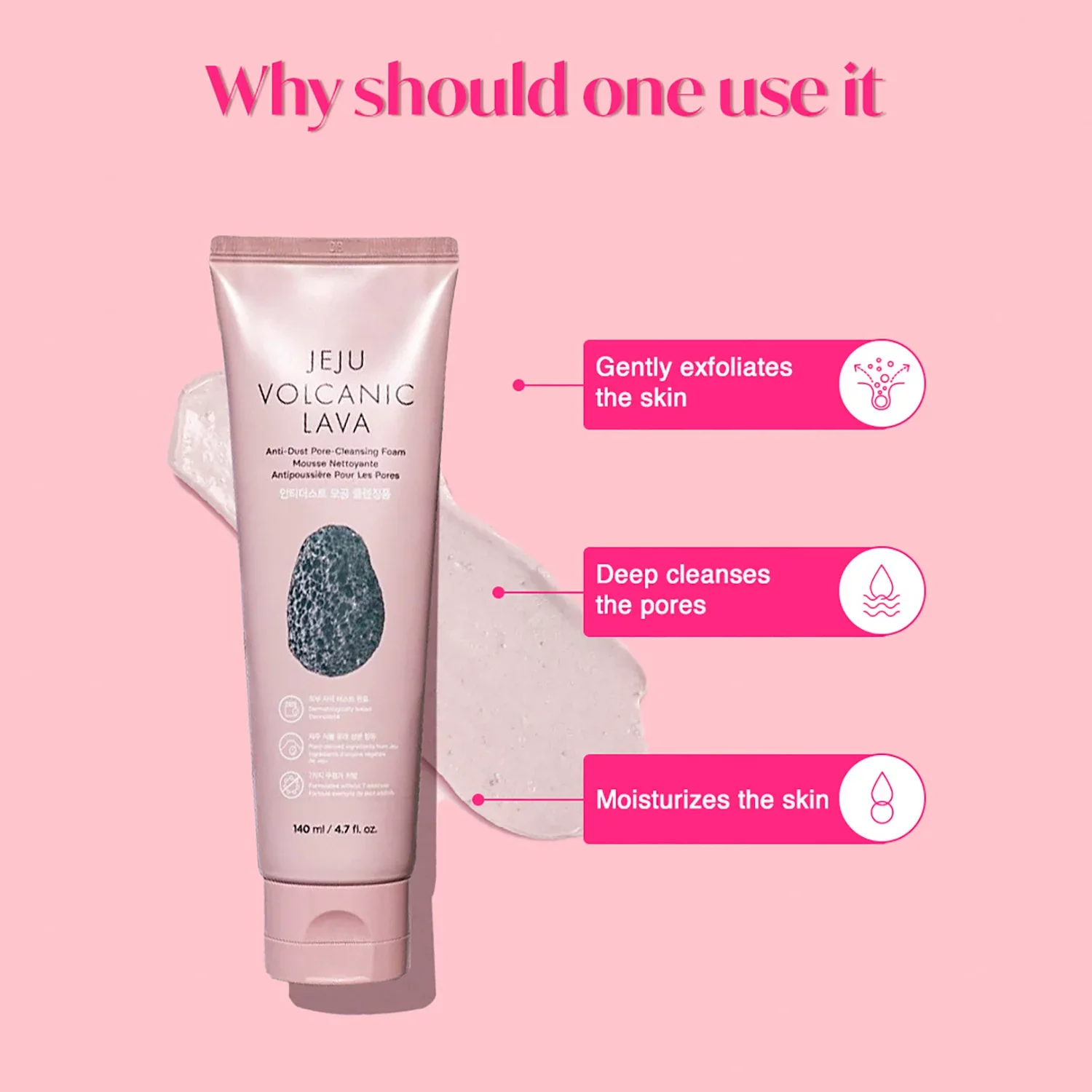 THE FACE SHOP - Jeju Volcanic Lava - Cleansing Foam