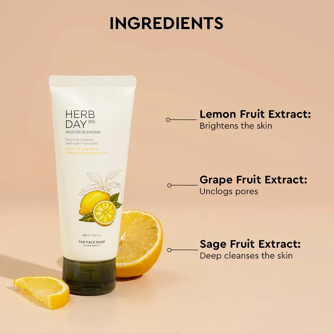 Herb Day 365 - Lemon & Grapefruit- Foaming Cleanser