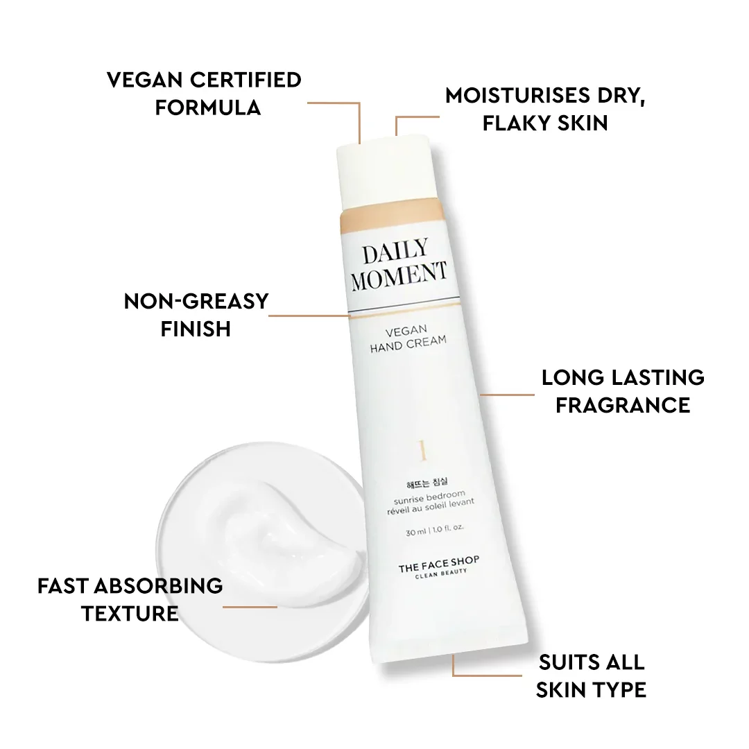 THE FACE SHOP - 01 SUNRISE BEDROOM - Hand Cream - Daily Moment Vegan