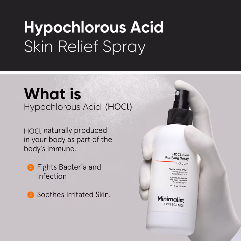 MNIMALIST - HOCL SKIN - PURIFYING SPRAY - 150 PPM - FACE & BODY SPRAY