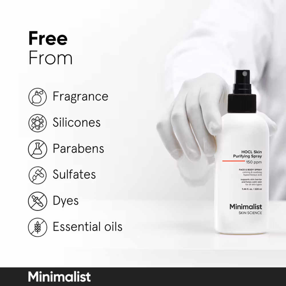 MNIMALIST - HOCL SKIN - PURIFYING SPRAY - 150 PPM - FACE & BODY SPRAY