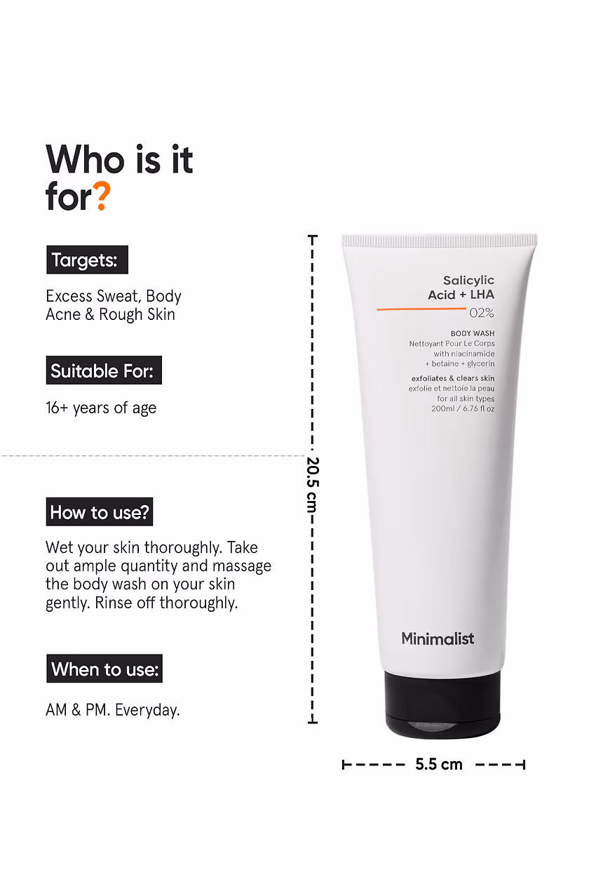 MINIMALIST - SALICYLIC ACID + LHA 2% - BODY WASH
