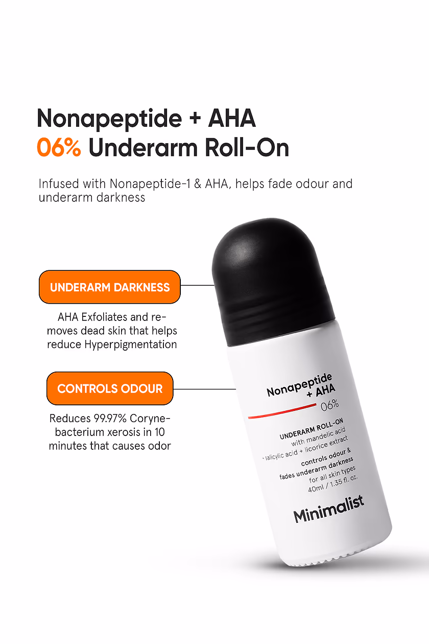 MINIMALIST - NONAPEPTIDE + AHA 06% - UNDERARM ROLL ON