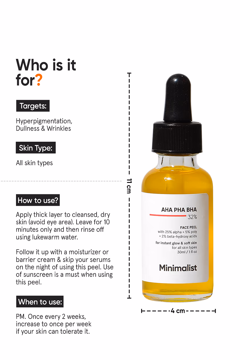 MINIMALIST - AHA PHA BHA 32 % - FACE PEEL