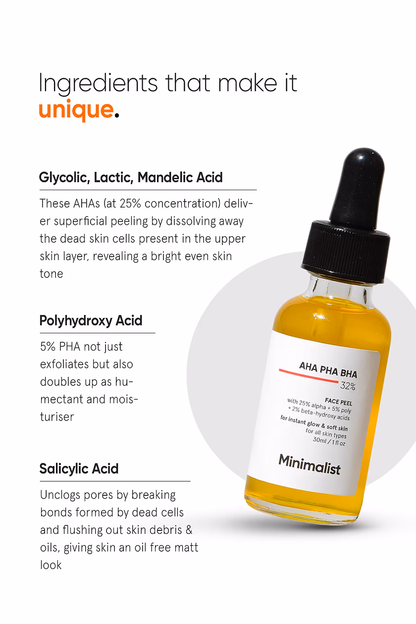 MINIMALIST - AHA PHA BHA 32 % - FACE PEEL