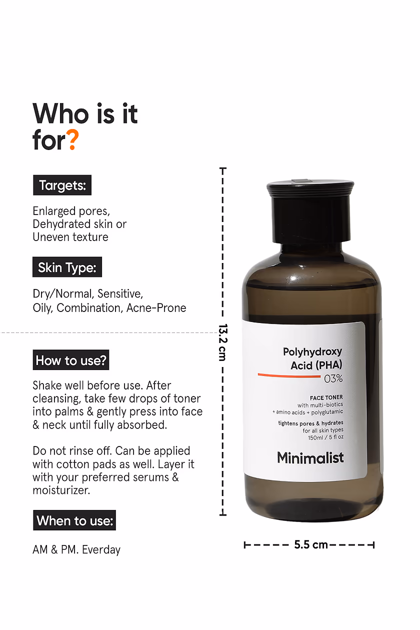 MINIMALIST - POLYHYDROXY ACID (PHA) 03% - FACE TONER