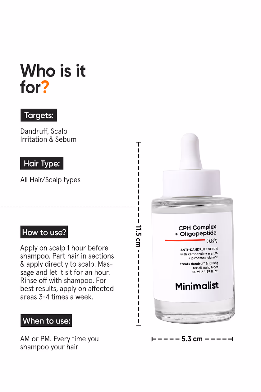Minimalist - Anti-Dandruff Hair Serum With CPH Complex & Oligopeptide 0.8%