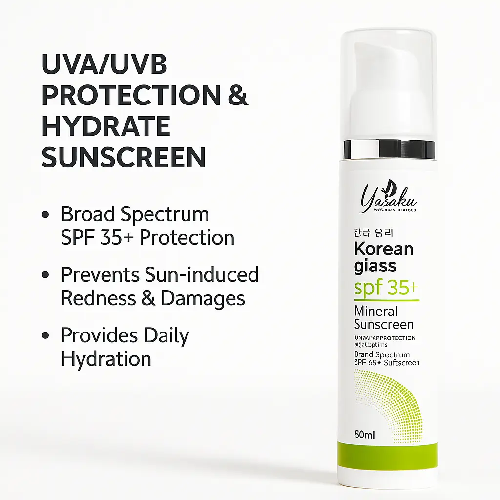 YASAKU - KOREAN GLASS - SPF35+ - MINERAL SUNSCREEN
